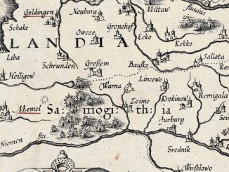 1589 m. Strubičiaus žemėlapio fragmentas